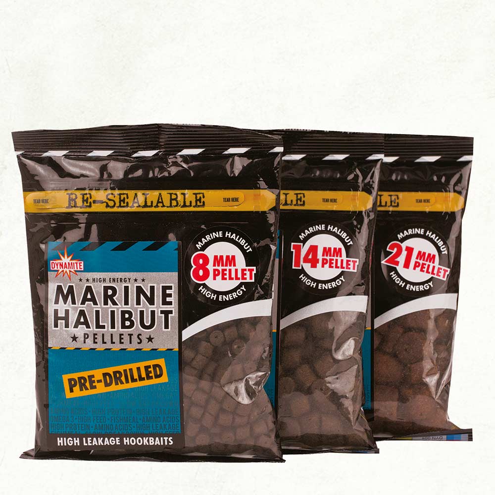 Dynamite Baits Marine Halibut Pellets Pre-Drilled Dynamite Baits Marine Halibut Pellets Pre-Drilled