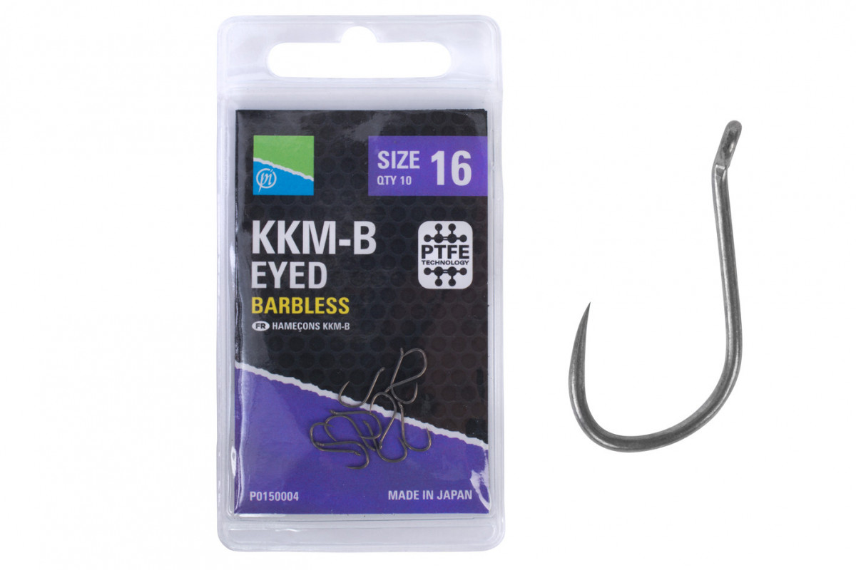 Preston Innovations KKM-B Eyed Barbless Hooks Preston Innovations KKM-B Eyed Barbless Hooks